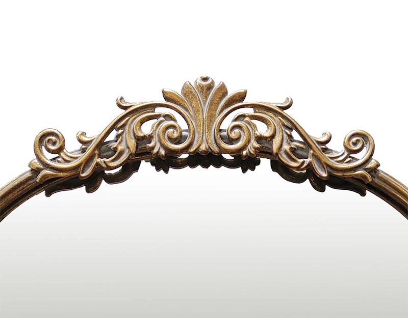 Photo n°2 du produit Miroir métal doré fronton 60x96.5cm-GP806T96-0