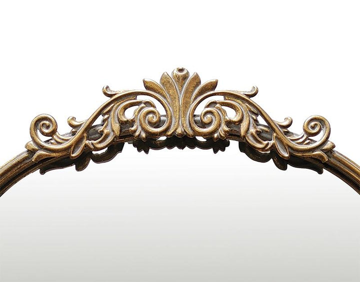 Photo n°2 du produit Miroir métal doré fronton 60x96.5cm-GP806T96-0