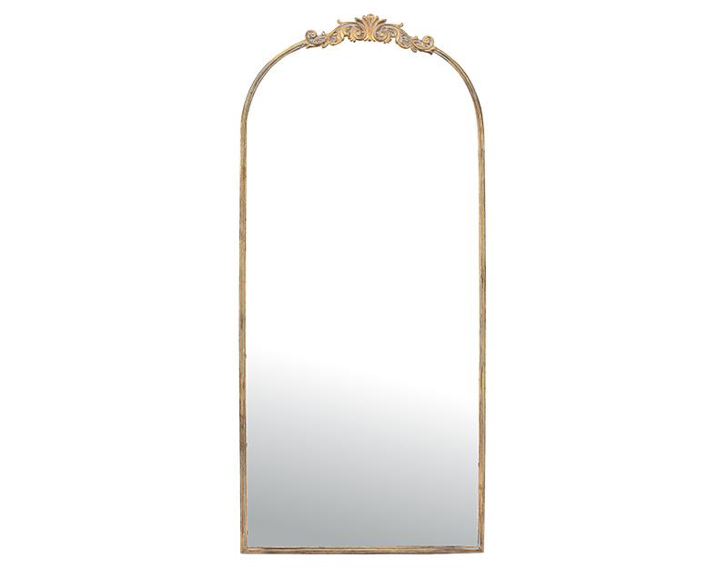 Photo n°1 du produit Miroir métal doré fronton 70x160cm-GP806T160-0