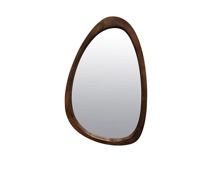 Photo n°1 du produit Miroir organique bois brun 40x60cm-0,636