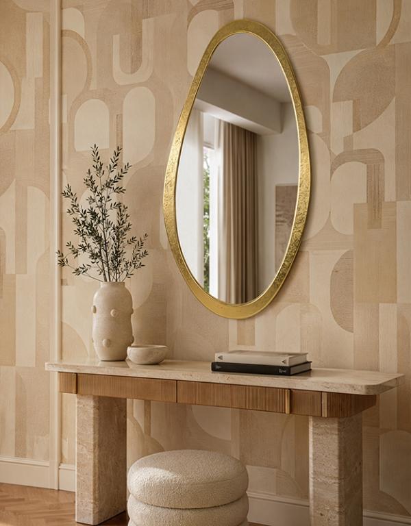 Photo n°2 du produit Miroir organique doré 65x120cm-GP259T120-0