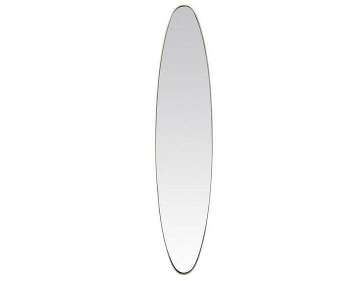 Photo n°1 du produit Miroir ovale aux bords fins doré 24x118cm-GO419T118-0