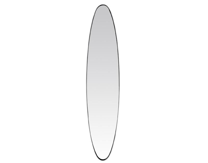 Photo n°1 du produit Miroir ovale aux bords fins noir 24x118cm-GO419NT118-0