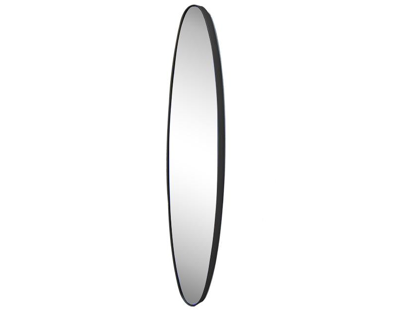 Photo n°2 du produit Miroir ovale aux bords fins noir 24x118cm-GO419NT118-0