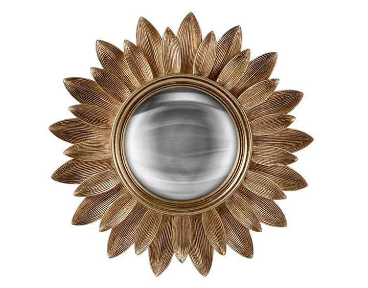 Photo n°1 du produit Miroir rond convexe contours feuille 30 cm-GR330C30-0