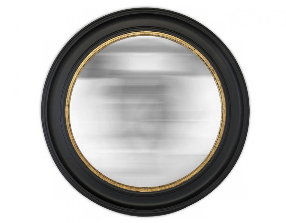Photo n°1 du produit Miroir rond noir convexe 80cm-GR202C80-0