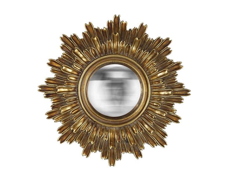 Photo n°1 du produit Miroir soleil convexe doré 24cm-GR213OC24-0