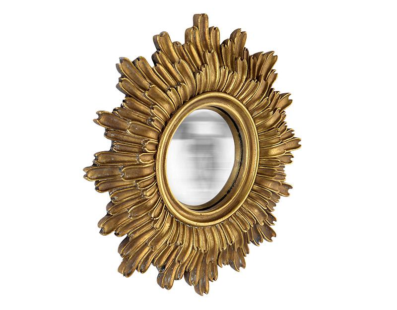 Photo n°2 du produit Miroir soleil convexe doré 24cm-GR213OC24-0