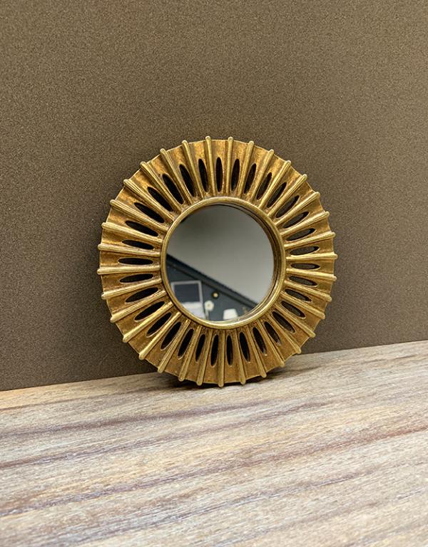 Photo n°2 du produit Miroir soleil doré 15.5cm-GR767C15-0