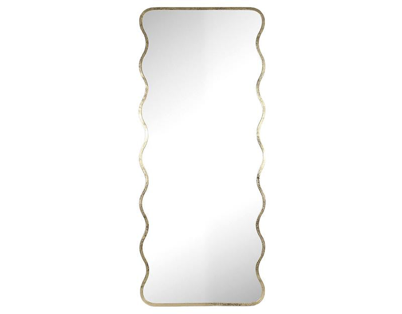 Photo n°1 du produit Miroir vagues fin métal doré 60x142cm-GP273T142-0