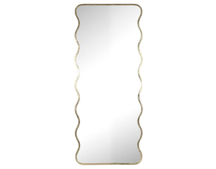 Photo n°1 du produit Miroir vagues fin métal doré 60x142cm-GP273T142-0