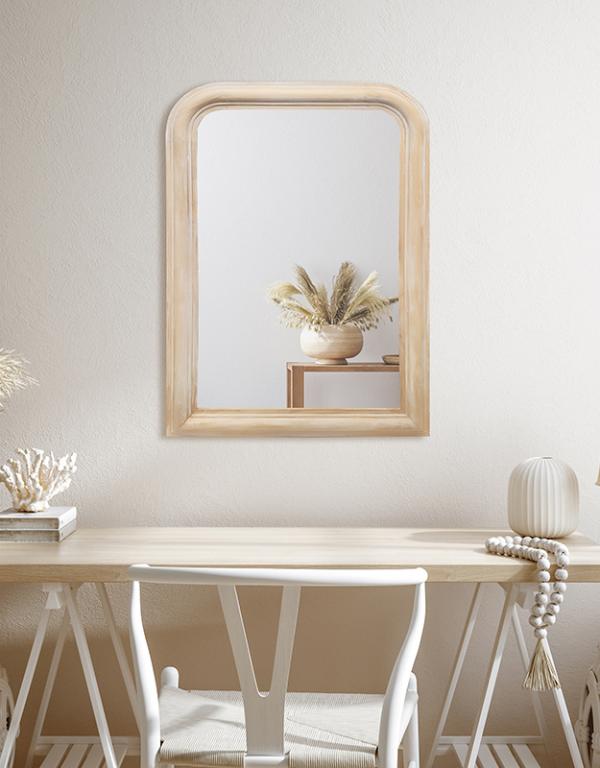Photo n°2 du produit Miroir victoire bois clair 60x90cm-GP984CT96-0
