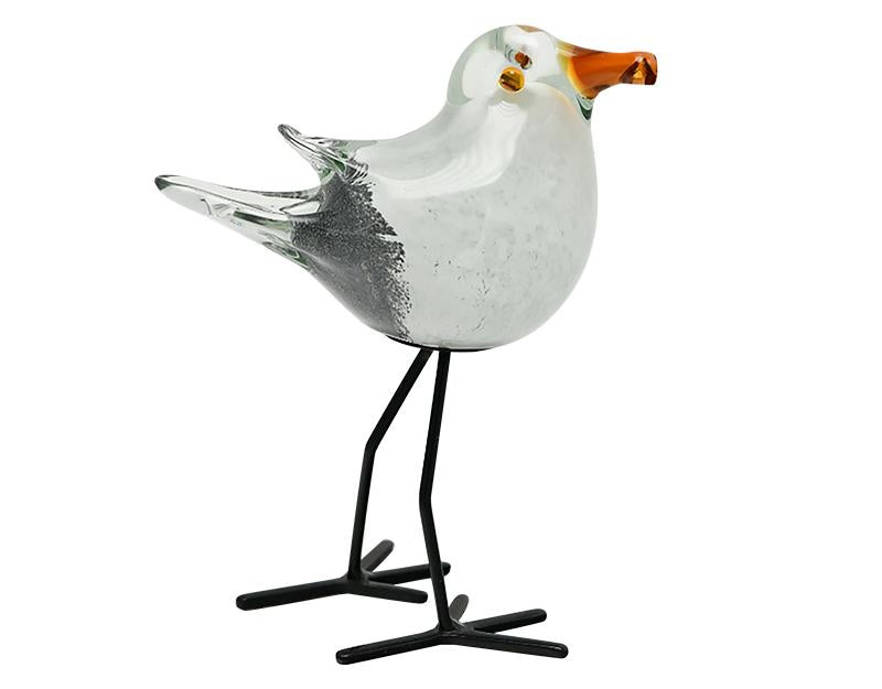 Photo n°1 du produit Mouette en verre sur pieds 13,5x8,5x14,5cm-ST149T14-0