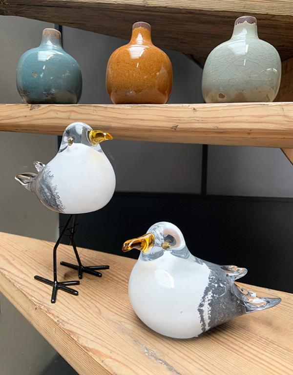 Photo n°2 du produit Mouette en verre sur pieds 13,5x8,5x14,5cm-ST149T14-0
