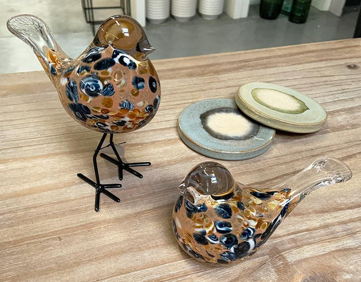 Photo n°2 du produit Oiseau en verre multicolore 14x7x8,5cm-ST148T8-0