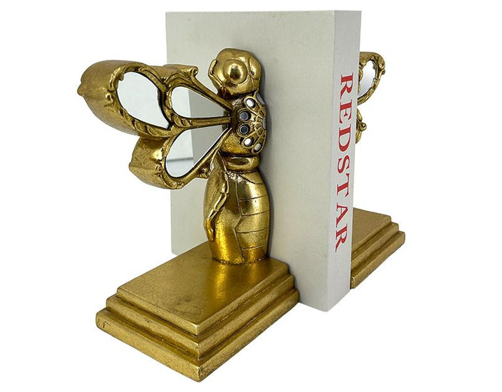 Photo n°2 du produit Serre-livres abeille doré miroir 12.5x10.5x18.5cm-SL222TTT-0