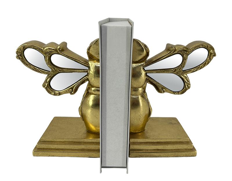Photo n°3 du produit Serre-livres abeille doré miroir 12.5x10.5x18.5cm-SL222TTT-0