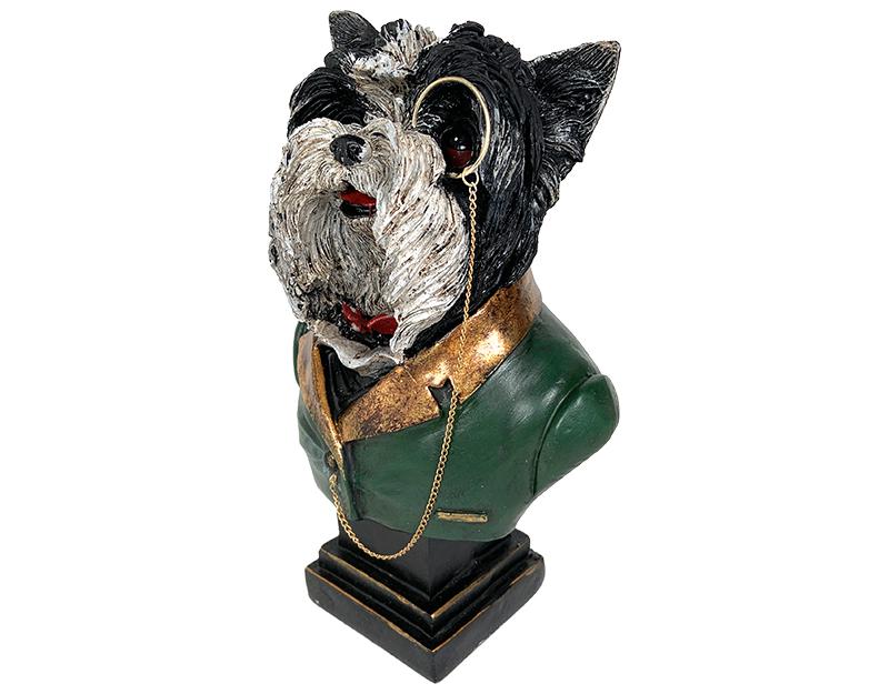 Photo n°2 du produit Statue buste chien monocle 17x12x25cm-ST109T25-0