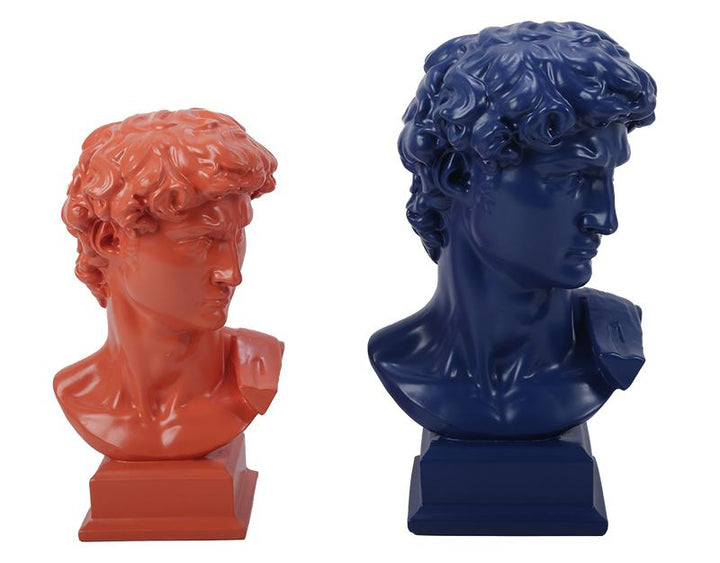 Photo n°3 du produit Statue buste homme orange 14.5x12.5x25cm-ST133OT25-0