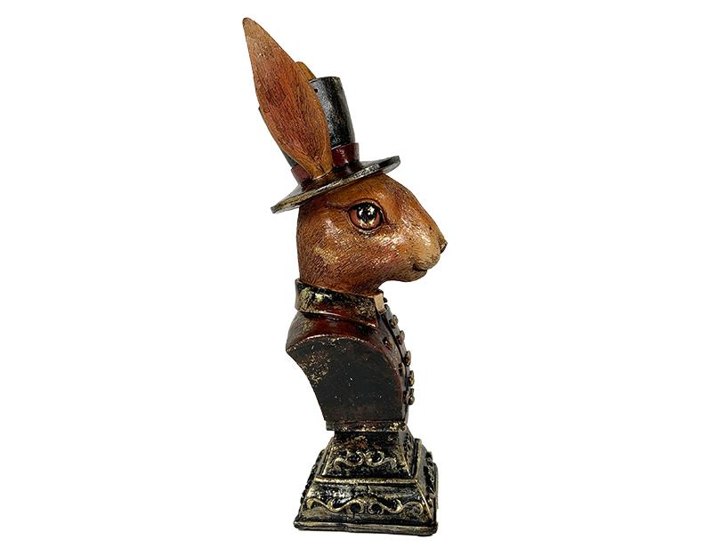 Photo n°2 du produit Statue buste lapin 9x9,5x24,5cm-ST127T24-0