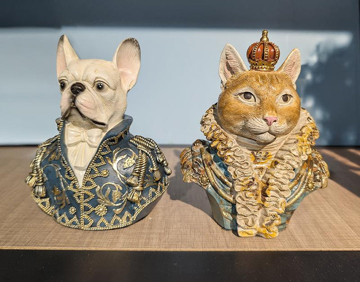 Photo n°2 du produit Statue chat roi 14x10x17cm-ST153T17-0