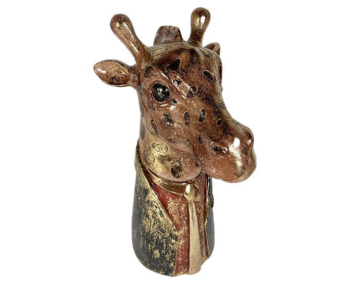 Photo n°1 du produit Statue girafe doré 18.5x15x30.5cm-ST125T30-0