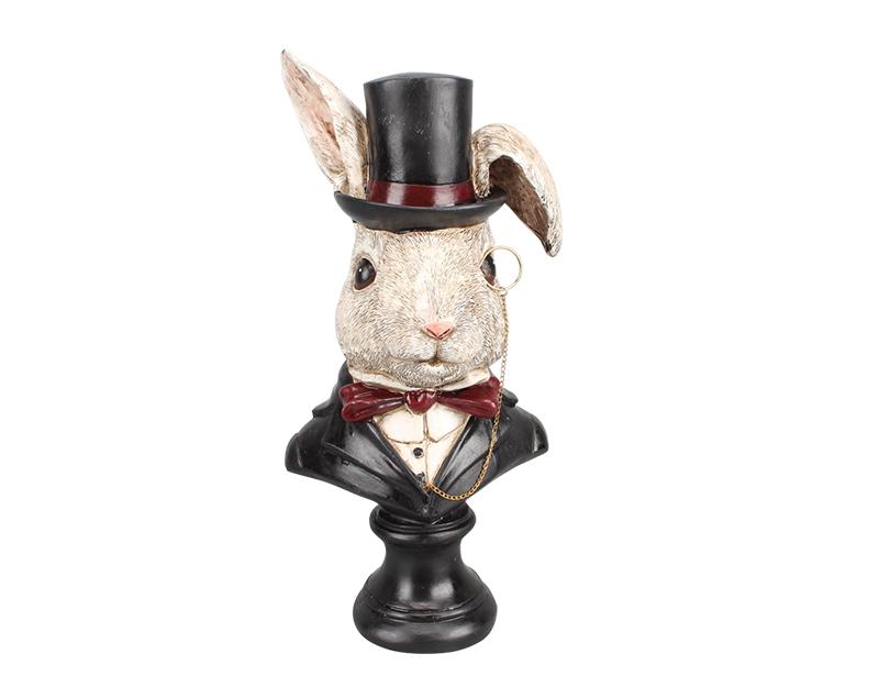 Photo n°1 du produit Statue lapin chapeau 14x11x28.5cm-ST86T28-0