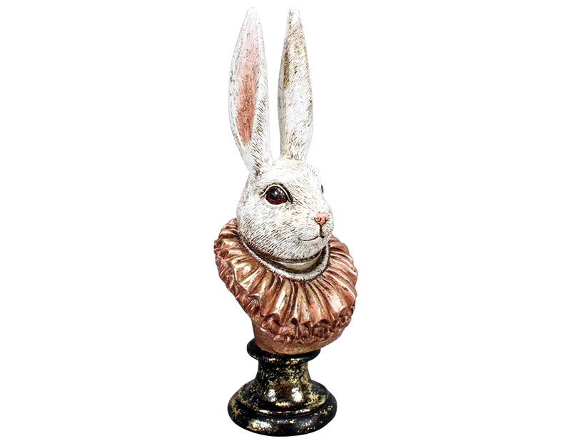 Photo n°1 du produit Statue lapin collerette 7.5x6x5x21cm-ST87T21-0