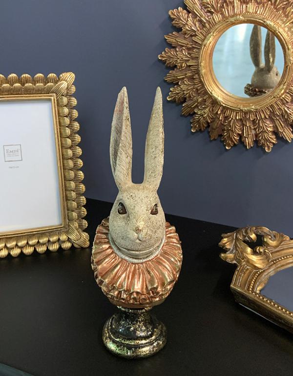 Photo n°2 du produit Statue lapin collerette 7.5x6x5x21cm-ST87T21-0