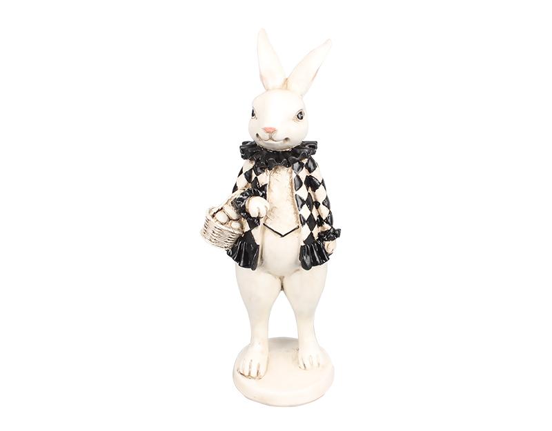 Photo n°1 du produit Statue lapin noir et blanc 9x9.5x24.5cm-ST93T24-0