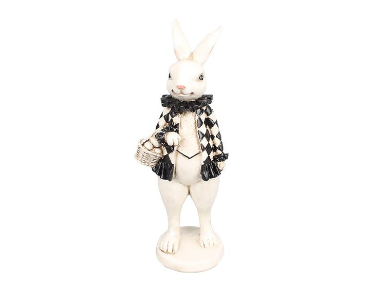 Photo n°1 du produit Statue lapin noir et blanc 9x9.5x24.5cm-ST93T24-0