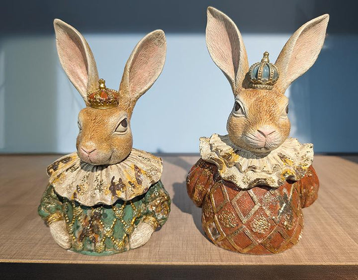 Photo n°2 du produit Statue lapin roi 12x9x19cm-ST151T19-0