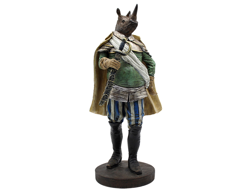 Photo n°1 du produit Statue rhino colonel 20x15x42cm-ST60T42-0