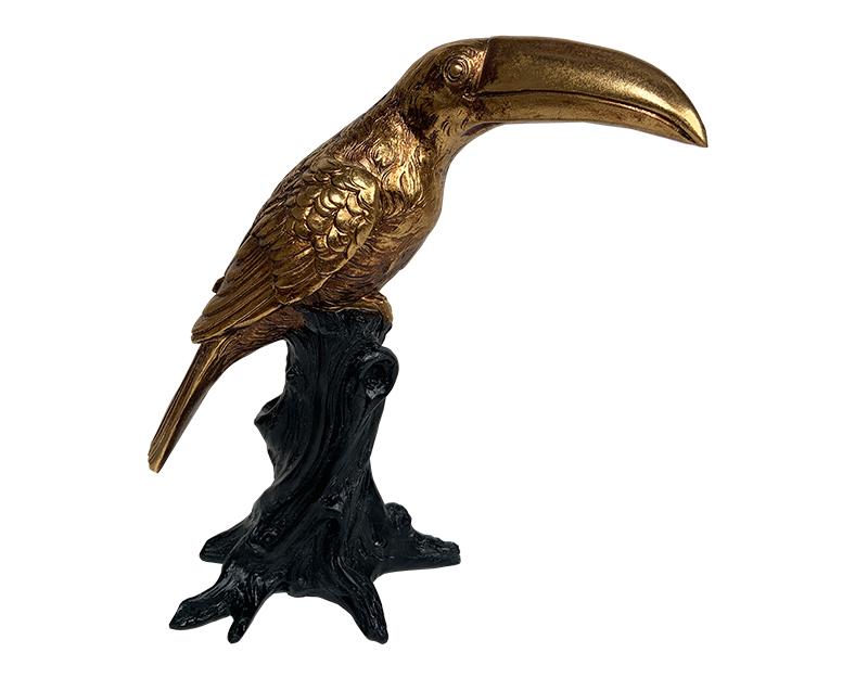 Photo n°1 du produit Statue toucan noir et doré 14x28.3x31.3cm-ST91T31-0