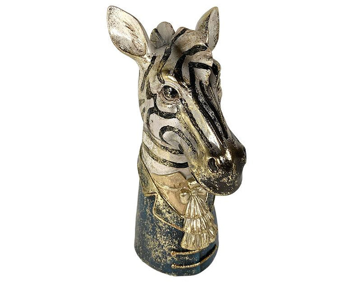 Photo n°1 du produit Statue zèbre doré 17.5x12.5x30.5cm-ST124T30-0