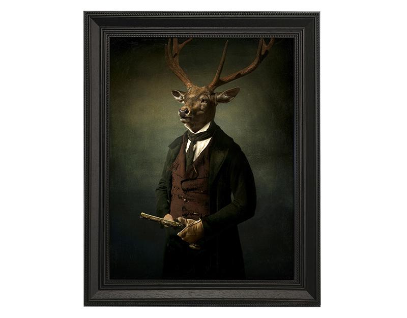 Photo n°1 du produit Tableau rectangle moulure en bois GENTLEMAN  40x50-F16830003-0