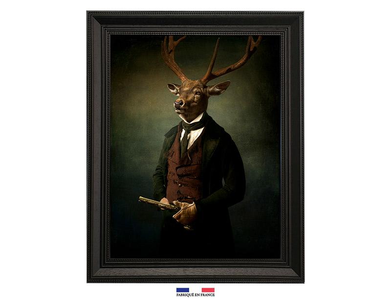 Photo n°1 du produit Tableau rectangle moulure en bois GENTLEMAN 60x80-K13527003-0