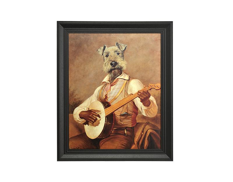 Photo n°1 du produit Tableau rectangle moulure en bois THE TROUBADOUR 50x40-E23527009-0