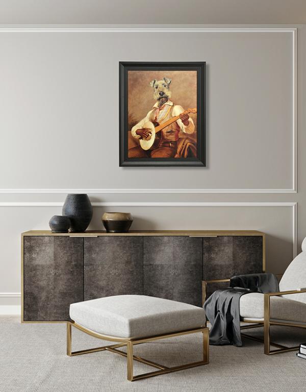 Photo n°2 du produit Tableau rectangle moulure en bois THE TROUBADOUR 50x40-E23527009-0