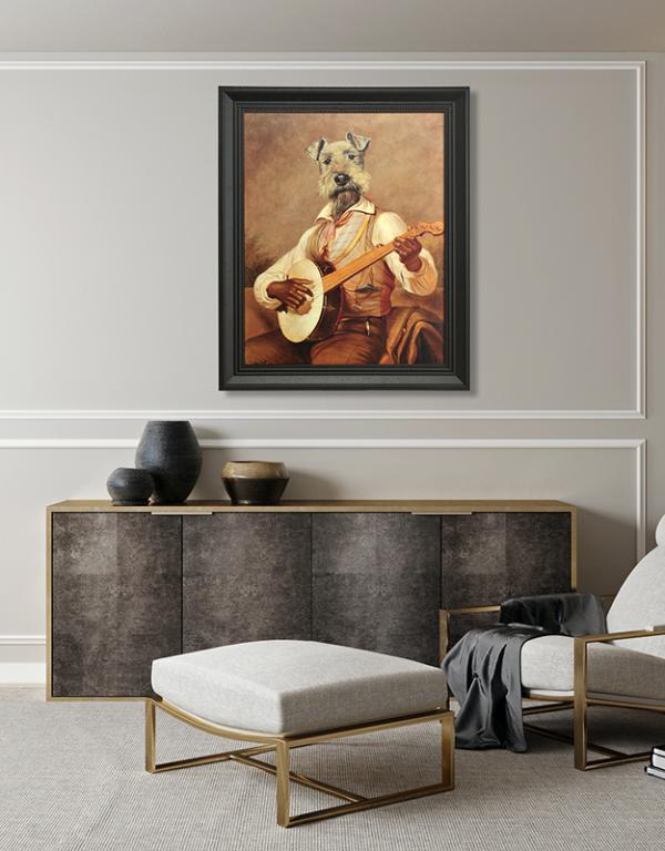 Photo n°2 du produit Tableau rectangle moulure en bois THE TROUBADOUR 68x83-K23527009-0