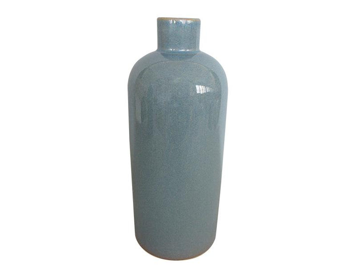 Photo n°1 du produit Vase céramique bleu 11,5x27cm-476T27-0