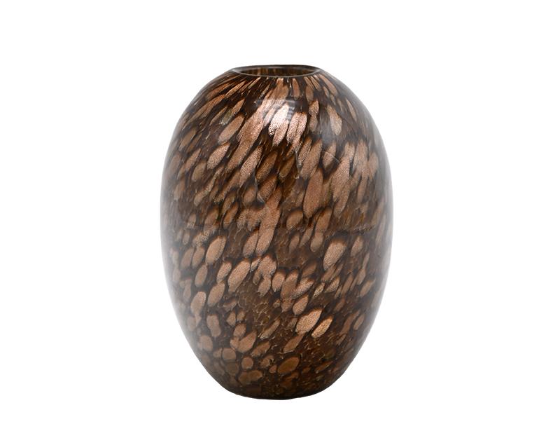 Photo n°1 du produit Vase verre écail noir et blanc 17x25cm-706T25-0