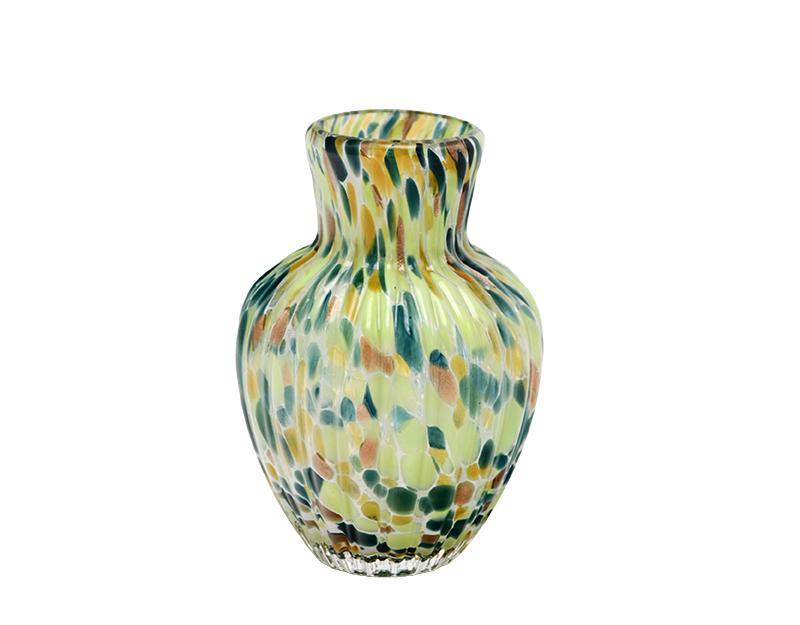 Photo n°1 du produit Vase verre écail noir et blanc 17x25cm-788T18-0