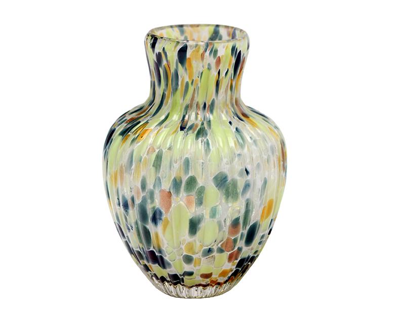 Photo n°1 du produit Vase verre écail noir et blanc 17x25cm-788T20-0