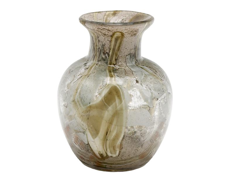 Photo n°1 du produit Vase verre écail noir et blanc 17x25cm-789T19-0