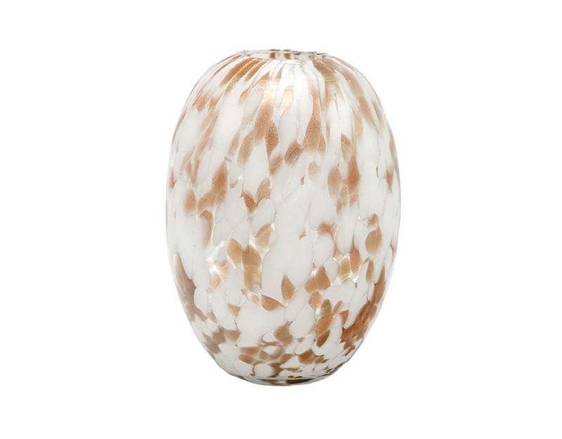 Photo n°1 du produit Vase verre écail noir et blanc 17x25cm-806T25-0